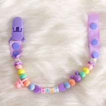 Schnuller Baby Leine Neugeborene Perlen Schnuller Nippler Kette Neugeborenen Baby Dummy Anti-verloren Schnuller Clips für Beißring Brustwarzen pflege