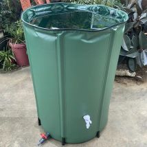 Tragbarer, zusammenklappbarer Regenlagertank in 5 Größen, Regentonnen-Wassersammler mit Deckel, Gartenbehälter mit großer Kapazität