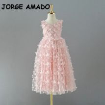 Neue Sommer Kinder Mädchen Kleid Knöchel Länge Einfarbig Runde Kragen Ärmellose Reine Mesh TUTU Prinzessin Kleider H3069