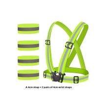 Labor protection harness, protective suit, safety vest, waistcoat, night running and cycling suit combination set