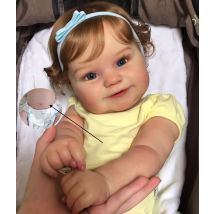 50CM 3D-farbe Haut Kunst Reborn Bebe Mit Ader Volle Vinyl Baby Puppe Spielzeug Maddie Für Mädchen Lächelndes kleinkind Lebensechte Geschenk