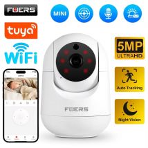 Fuers Telecamera WiFi da 5 MP Tuya Smart Home Telecamera di sorveglianza IP wireless per interni Rilevazione AI Monitoraggio automatico Baby monitor di sicurezza
