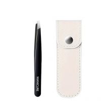 1pc Precision Stainless Steel Eyebrow Tweezers With Bag Unscented Hair Removal & Grooming Tool, Durable Facial Care Accessory