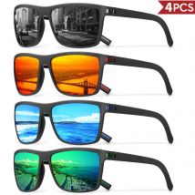 Confezione da 3/4 nuovi occhiali da sole colorati polarizzati con scatola di design per uomo e donna adatti per la guida, la pesca, gli sport all'aria aperta UV400