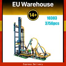 3756 Stück Loop Coaster Baustein Park Modell Ziegel Spielzeug für Kinder Erwachsene Geburtstag Weihnachten Geschenk kompatibel mit Set 10303