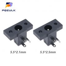 10 Uds 5,5*2,5mm/5,5*2,1mm DIP DC conector de interruptor de carga para tableta y portátil con orificio para tornillo