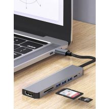 Grenzüberschreitender 7-in-1-USB-Hub mit Typ-C-Schnittstelle, USB-Erweiterungsdock mit mehreren Anschlüssen, multifunktionaler USB-Hub