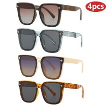 Wandern 4 stücke Mode Großen Rahmen Platz Anti Licht Gläser Frauen Outdoor Casual Sonnenschirm Sonnenbrille Gradienten Brillen UV400