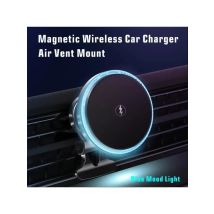 Magnetic Wireless Car Charger Mount for MagSafe iPhone 15/14/13/12 Series Fast Charging Auto Alignment Air Vent Phone Holder