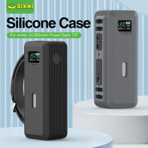 Silicone Case for Anker 737 Power Bank 140W 24000mAh PowerCore Charger TF/SIM card PIN storage Carrying Travel Case Storage Bag