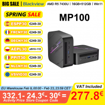 Blackview MP100 Mini-PC AMD Ryzen5 7430U 16 GB/32 GB RAM 512 GB/1 TB ROM WiFi 6 Windows 11 6-Core 12-Thread BT5.2 Mini-Computer-PC
