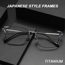 Designer Titan große Brillen fassungen Männer ultraleichte Retro Luxus brille Voll rahmen Business Brillen rahmen neu