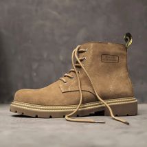 Herbst Schuhe für Männer Kurze Stiefel Hohe Tops Kuh Wildleder Leder Casual Schuhe Outdoor Retro Wüste Stiefeletten