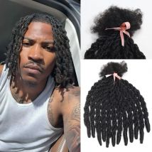 Double Twist synthetische Loc-Extensions für Männer, permanentes Dreadlock-Haar, 12 Farben erhältlich, 14 Zoll, 2 cm Breite, 12 Stränge