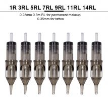 Biomaser 10 pz 1/3/5/9/11/13/15RL Cartuccia Usa E Getta Aghi Per Tatuaggi Liner Shader Trucco Sopracciglio Penna Del Tatuaggio Macchina di Alimentazione