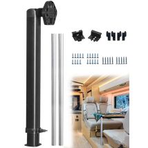 Gambe da tavolo telescopiche pieghevoli per camper da 54 cm-93 cm con due traverse da 50 cm, gambe da tavolo regolabili Gambe telescopiche Gambe da tavolo per camper