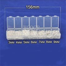 2500PCS/One Set Box 3 4 5 6 7 8 9mm 925 Silber Offene Biegeringe Split Ringe Link Schleife Für DIY Schmuck Machen Erkenntnisse Stecker