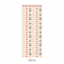 Floral Bow Heart Wavy Scalloped Wallpaper Nursery Decal Child Room Kids Room Girls Bedroom Waterproof Peel & Stick Living Decor