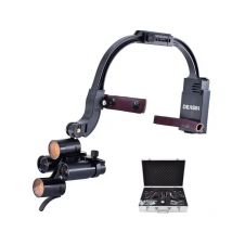 5X 6X lente d'ingrandimento dentale binoculare Kepler fascia per capelli regolabile lunga distanza di lavoro 5W dentista professionale medico copricapo