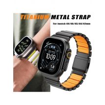 Luxury Titanium Rubber Strap for Apple Watch Ultra 3 2 1 49mm 10 11 46mm Magnetic Band for Iwatch Series 9 8 7 45mm 6 SE 3 44mm