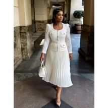 Elegante Haken Blume Hohle Spitze Patchwork Kleid Herbst Kleidung Frauen Volle Hülse O-ansatz Maxi Lange Kleider OL Stil Kleid Vestido