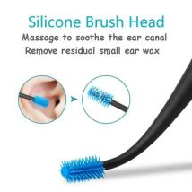Doppelte Silikon Soft Head Rotary Screw Earpick Ear Picking Tool Massage Ear Cleaner Earscoop Rod