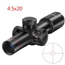 Cannocchiale ottico compatto 4.5x20 AK74 AK47 AR15 Cannocchiale da caccia Rosso illuminato Mil Dot Cannocchiale da puntamento Sniper Air Hunting