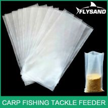 FLYSAND 50Pcs PVA Bags Available Carp Fishing Tackle PVA Bags Mesh For Carp Coarse Boilie Pellet Bait 7 * 14cm Do rzucania przynęt