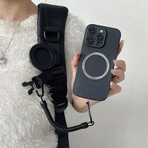 Für Magsafe Magnetische Gürtel Clip Halter Handy Halter Rucksack Clip Metall Haken Frühling Seil Freie Hände Stehen Für Handy