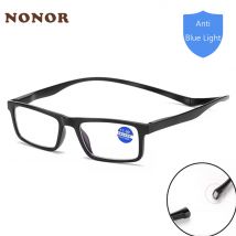 NOMOR Dioptrien-Lesebrille mit Vergrößerung für Damen und Herren, hängender Hals, presbyopische Magnetbrille