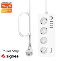 Arumny EU Stecker Zigbee Steckdosenleiste Tuya Smart Life Zigbee2mqtt 1,8 m Verlängerungskabel Alexa Google Assistant Sprachsteuerung 16A 220 V