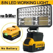 Faro LED Portatile da 3/4/5/8 Pollici, Faretto Senza Fili per Lavoro all'Aperto, Pesca, Luce di Emergenza Compatibile con Batteria Dewalt 18V