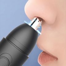 Nasenhaarschneider für Männer, wiederaufladbar, 360° drehbar, Dual-Blade-Elektrorasierer, Augenbrauen, Nasenhaarschneider, schmerzlos, sicher