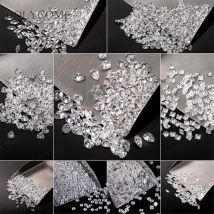 D Farbe kleiner Stein Mini Größe Nahkampf lose Moissanit Edelstein Marquise Birne ovale Prinzessin Rechteck geschliffene Perlen für individuellen Schmuck