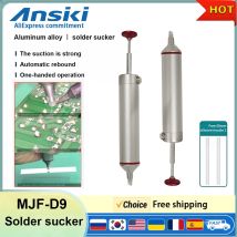 ANSIKI MJF-D9 Aspiratore di Saldatura in Lega di Alluminio, Pompa di Dissaldatura Manuale a Vuoto, Pistola per Saldatura di Componenti PCB, Strumento di Riparazione