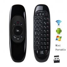 Tastiera wireless C120 Fly Air Mouse per voce inglese retroilluminata 2.4G telecomando intelligente tastiera mouse intelligente per Android Tv Box