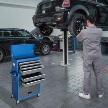 Cassetta portautensili AIRAJ su ruote-cassetta portautensili sicura con Organizer per cassetti rimovibile-armadietto portautensili facile da montare su ruote