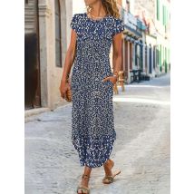 Mode Elegante Frauen Kleid Lose Beiläufige Kleid Frauen Gedruckt Kleid Neue Temperament