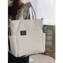 Hylhexyr Freizeit Leinwand Einkaufstasche Umhängetasche mit Reiß verschluss Mode Umhängetaschen College Student Handtasche für Frauen