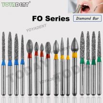 Frese dentali tipo FO Frese diamantate dentali FG 1.6mm per manipolo ad alta velocità Frese per lucidatura Punte Strumento per dentista 10 pezzi