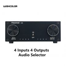 Wish color Heareal-Z2 verlustfreier Audio-Umschalter 4 Eingänge 4 Ausgänge Audio-Wahlschalter Hifi-Audiosignal-Adapter