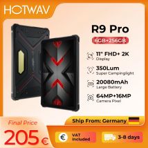 [Nave dalla Germania] HOTWAV R9 Pro Tablet robusto 20080mAh 6GB 256GB Super Camping light Pad 11'' FHD + 2K per l'esplorazione sul campo