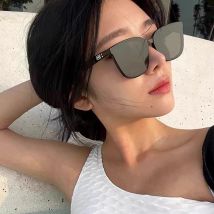 2024 New Square Frame Sunglasses For Women, High-end Light-colored Sunglasses, Summer Sunshade, Retro Sunglasses For Men