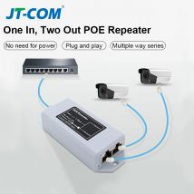 Estensore POE da 1 a 2 porte 100Mbps IEEE 802.3af/at Standard 48V per telecamera IP NVR POE Estendi 100 metri per portata POE