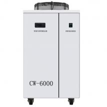 Chłodnica wody przemysłowa SIHAO CW6000 CW6100 CW6200 z systemem chłodzenia i zabezpieczeniem przed brakiem przepływu wody do chłodzenia laserów CO2 do grawerowania.