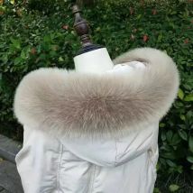 Weiche Faux Fuchs Pelz Kragen Winter Frauen Gefälschte Pelz Schal Schals für Mantel Wärmer Dekor Pelzigen Kapuze Borte Parkas Jacke Pelz Schals