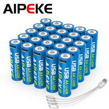 AIPEKE 1.5V 4200mWh Aa batterie ricaricabili usb c batteria ricaricabile aa per fotocamera telecomando mouse serratura intelligente
