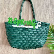 Bolsos de mano de cuero de moda para mujer, de cuero vacuno de segunda capa, con tejido, bolsos de compras, bolsos tipo cesta, bolsos tote y bolsos con asa