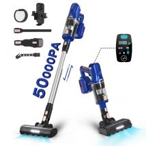 YISORA Aspirador de mano y palillo inalámbrico V12, Aspirador inalámbrico, Aspirador, 50KPa, 60 minutos, 1,0 L