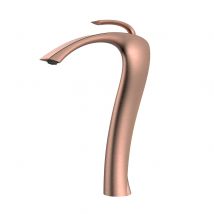 Chrome Luxury Brass Bathroom Vanity Faucet Modern Deck Mounted Basin Tap With Anti-Leak Ceramic Valve Hot/Cold Water Control